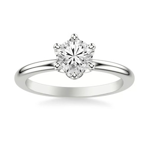 Bague de fiançailles et de mariage de luxe avec halo de diamants cultivés en laboratoire, plaquée rhodium, or 10K 14K 18K, argent 925 935, pour fêtes et cadeaux - Product Image 2