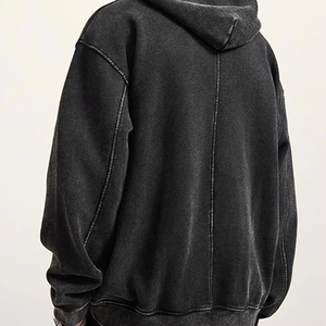 Sudadera con Capucha Personalizada de Alta Calidad, Lavada al Ácido, Estilo Desgastado, con Cordón Ajustable - Product Image 5