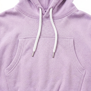 Sudadera con Capucha Unisex Color Morado Claro, Sudadera de Felpa Lisa, Cuello Redondo, Chaqueta con Capucha para Sublimación - Product Image 4