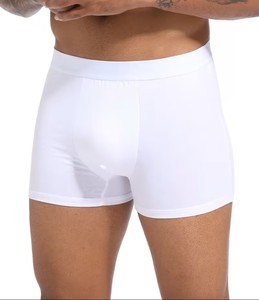 Men' Boxer Shorts - Soft Breathable <b>Polyester</b> Underwear Suitable for Men Solid Color Boxer Briefs Machine Washable Casual Attire - Product Image 1