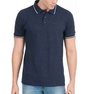Camisas de Golf Ajustadas para Hombre con Logotipo Personalizado Bordado, Transpirables, Casuales, de Punto, de Poliéster y Algodón, Manga Corta, Tipo Polo - Product Image 1