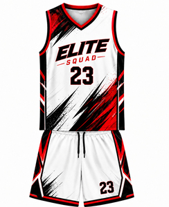 Jersey Personalizado con Transferencia Térmica, con Elegantes Detalles en Rojo y Negro, con Logotipo y Nombre del Equipo Personalizados - Product Image 1