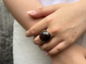 Oval Polished Buffalo Horn Modern Signet Ring Natural Crafted Organic Material <b>Men</b> Women <b>Wedding</b> Decoration <b>Gift</b> HANDICRAFTS - Product Image 1