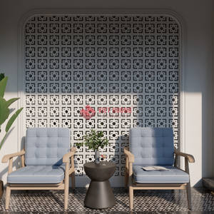 Carreaux pleine masse en ciment Breeze pour mur d'accent intérieur, fabriqués au Vietnam, couleur blanche - Product Image 3