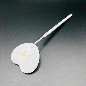 Espejo de Pestañas con Forma de Corazón Blanco, Espejo de Inspección de Pestañas con Agarre Texturizado, Espejo de Pestañas Bonito con Forma de Corazón - Product Image 2