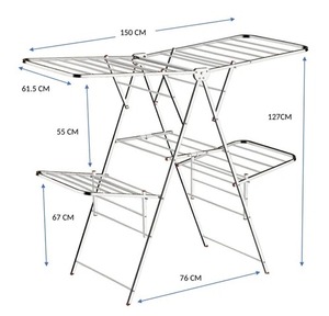 Égouttoir à vaisselle grande capacité pliable en acier inoxydable, support pour assiettes, organisateur de couverts, support de rangement pour évier et comptoir - Product Image 3