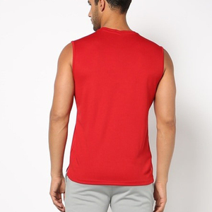 Camiseta sin mangas de secado rápido, transpirable, estilo vintage con decoración de encaje, 100% poliéster, teñido liso, chaleco para correr, gimnasio, sin costuras, para hombre - Product Image 2