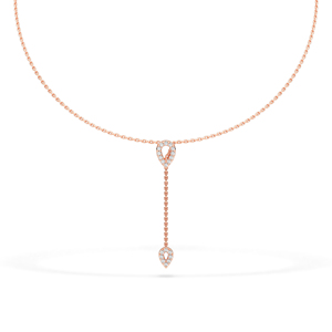 Collar de Diamantes de Corte Redondo de Diseño Premium con Cadena, Collar de Diamantes Naturales con Certificado IGI para Mujer - Product Image 5