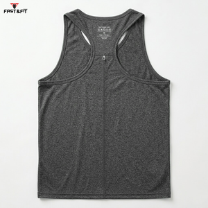 Débardeur de sport côtelé respirant anti-boulochage à séchage rapide pour homme, personnalisable avec logo, idéal pour la musculation et la course à pied - Product Image 4