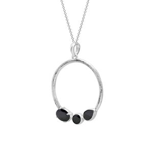 Collar de Plata de Ley 925 con Colgante de Ónix Negro Facetado Ovalado, Accesorio de Moda Popular para Mujer 2026 - Product Image 3