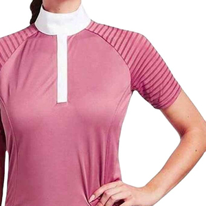 New Arrival Women Short Sleeves <b>Equestrian</b> T-shirt Wholesale Custom Logo Printed Women Horse Riding Shirt - Product Image 4