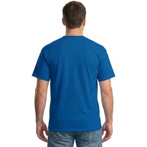 Nouveau T-shirt décontracté bleu uni pour homme, col rond, manches courtes, léger, respirant, confortable, mode estivale, à porter au quotidien - Product Image 5