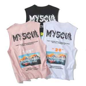 Custom Screen Printed Acid Wash Sleeveless <b>t</b> <b>Shirt</b> Distressed Sleeveless <b>t</b> <b>Shirt</b> Men's Sleeveless Men's <b>T</b>-<b>Shirts</b> - Product Image 4