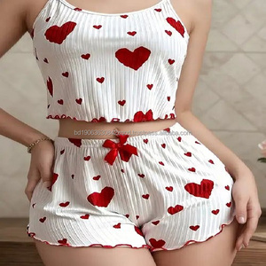 Robe corset florale Tie-Dye Coquette & Y3K, Ensembles décontractés pour femmes, Imprimés à pois, Ensembles de pyjama 2 pièces pour femmes Premium Love Shape, Vente en gros - Product Image 3