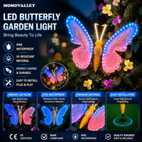 Momovalley 2026 Produits Tendance Décoration de Mariage Mouvement Papillon Volant Changeant de Couleur Lumière de Jardin Décoration de Noël