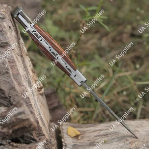 Cuchillo Plegable EDC de Acero de Damasco de Alta Calidad, Grado Industrial, Afilado como una Navaja, para Campismo, Caza, Supervivencia y Uso General al Aire Libre - Product Image 6