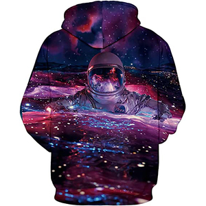 High Quality 500 GSM 100% Cotton Fleece Custom Logo Streetwear Thick Heavyweight Oversized Pullover Hoodies for Men Printed - Product Image 4