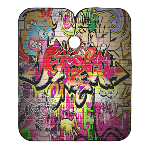 ผ้าคลุมตัดผมช่างทำผมมืออาชีพ ผ้าคลุมตัดผมบาร์เบอร์ กันน้ำ โพลีเอสเตอร์ พิมพ์ลายแบบซับลิเมชั่นตามสั่ง ปรับระดับคอได้ - Product Image 2