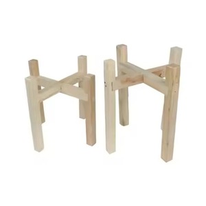 Soporte de madera para plantas, diseño minimalista, forma cuadrada, para plantas verdes de interior, uso en escritorio, acabado sin recubrimiento. - Product Image 4