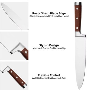 Damascus Steel Chef <b>Knife</b> Professional Japanese Kitchen <b>Knives</b> Ultra <b>Sharp</b> Cooking <b>Knife</b> with Rosewood Handle - Product Image 5