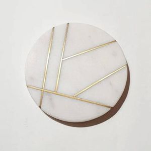 Eco-Friendly Natural Marble Home Coasters Durable Washable Stone Table Accessories <b>Mats</b> & Pads - Product Image 4
