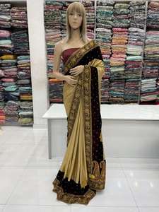 Sari Tradicional Indio/Pakistaní Más Buscado, Exclusivo, de Georgette con Trabajo de Lentejuelas, Elegante para Bodas y Fiestas - Product Image 6