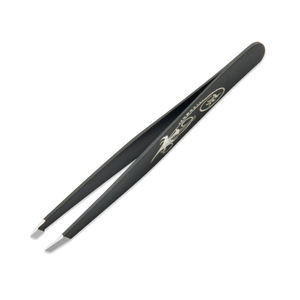 Juego de 5 Pinzas de Punta Inclinada de Alta Calidad Personalizadas, Color Negro, Herramientas de Maquillaje al por Mayor para el Cuidado de las Cejas - Product Image 4
