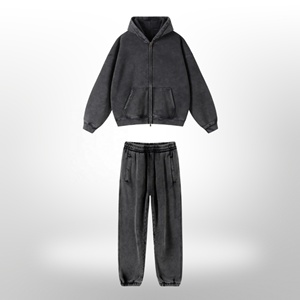 Econex-Survêtement de sport 2025 de haute qualité, personnalisé, délavé à l'acide, avec capuche et pantalon de survêtement vintage, 100% coton - Product Image 6