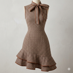 Corte en A con transición de ajuste gradual. El cuerpo superior es altamente estructurado. Sin mangas, con aberturas en las axilas de acabado impecable. - Product Image 2