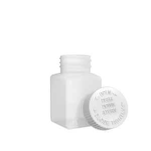 HDPE Syrup <b>Bottle</b> <b>Plastic</b> Packaging 45ml Square 28mm CR Lid for Custom Logo Best Price OEM ODM Service Vietnam Factory M0784 - Product Image 3