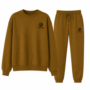 Conjunto Deportivo para Mujer, Sudadera Holgada y Pantalones Jogger, en Jersey de Poliéster Transpirable Color Marrón |   Conjunto Deportivo Informal de 2 Piezas |   Logotipo Personalizado - Product Image 5