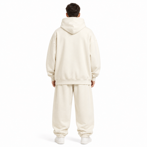 Premium <b>Men</b> Hooded Tracksuit Set Full Length Cotton Sweatshirt and Jogger Pants with Side Pockets Casual Autumn Wear - Product Image 4