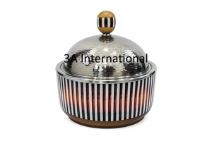 Olla para Servir Comida con Diseño Árabe, Olla Térmica Aislada, Equipo para Servir Comida Caliente, Acabado Chapado en Oro, Juego de Ollas para Servir - Product Image 5