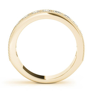 Anillo de Diamantes Redondos con Engaste Milgrain de Eternidad Completa - Product Image 3