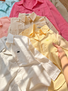 Camisa Casual de Algodón Twill para Mujer al por Mayor, Manga Larga, Cuello con Botones, Bolsillo, Ajuste Estándar, Transpirable, Lavable, Talla Única - Product Image 5