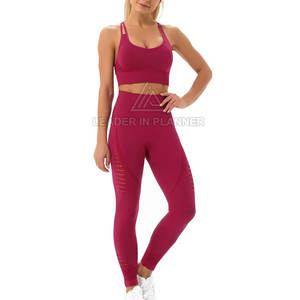 ชุดโยคะผู้หญิงขายดี MOQ ต่ำ สีพื้น ดีไซน์ล่าสุด ราคาขายส่ง - Product Image 6