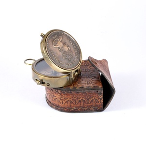 Chất lượng cao cổ điển hải lý Brass <span class=keywords><strong>Magnetic</strong></span> Pocket Compass đa chức năng Mini bản đồ cho tất cả các thế hệ - Product Image 5