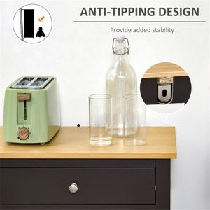 Mobiletto Portabottiglie da Cucina con Design Moderno e Rustico, Caratteristiche Regolabili, Materiale in MDF, Legno di Quercia, Piano in Marmo, Struttura in Metallo - Product Image 6
