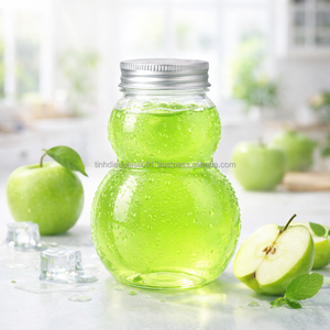 Premium 500ml PET Gourd Bottle Custom Labels Twist <b>Cap</b> for Juice Milk Tea-Vietnam Factory <b>Plastic</b> Bottles - Product Image 3