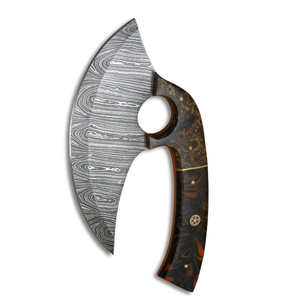 Couteau à pizza professionnel industriel DIY, lame en acier à haute teneur en carbone, manche en bois de rose personnalisable, hache à pizza Viking OEM - Product Image 6