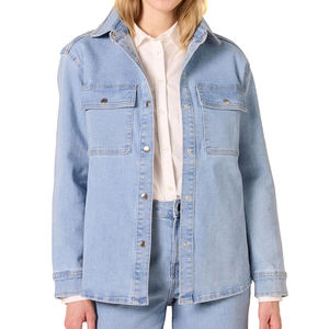 Veste en jean pour femme avec logo personnalisé, multi-poches, nouvelle arrivée, très demandée, fabrication de qualité supérieure, durable. - Product Image 5
