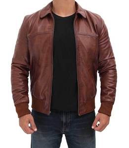 Veste en cuir véritable tendance 2026 pour hommes, veste en cuir de haute qualité, sur mesure, fabriquée au Pakistan - Product Image 1