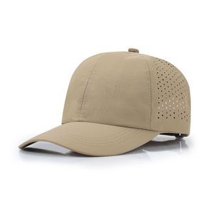 Custom Breathable Perforated Snapback <b>Cap</b> Wholesale Laser Cut Quick Dry Baseball Hat <b>Waterproof</b> Outdoor Sport <b>Cap</b> - Product Image 1