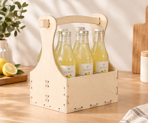 Boîte de rangement en bois DIY avec poignée |   Panier organisateur portable personnalisé |   Organisateur en bois à assembler soi-même - Product Image 2