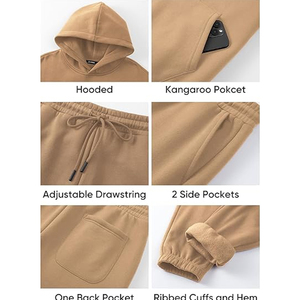 Men Cotton Tracksuit Outfit Full Sleeve Hoodie and Jogger Pants Casual Gym Sportswear Training Daily Wear - Product Image 5