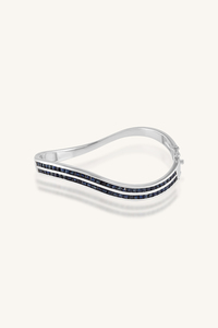 Brazalete de Zafiro Azul en Plata de Ley 92.5 KLSB-20468 - Product Image 2