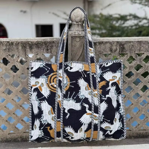 Fashionable Printed Cotton Quilted Shoulder <b>Bag</b> for Ladies Lightweight and Comfortable Carry - Product Image 1