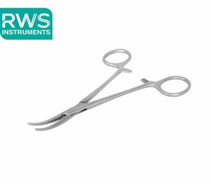 เครื่องมือผ่าตัด RWS Instruments คีมหนีบห้ามเลือดแบบโค้ง Leriche 1X2 ฟันโค้ง 15 ซม. ทำจากสแตนเลส - Product Image 1