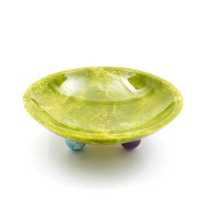 Tazón de Resina con Diseño de Espiral Verde, Hecho a Mano, Pulido, Plato Redondo para Servir, Vajilla Decorativa, Apto para Microondas, Apto para Lavavajillas, Resistente al Calor - Product Image 2