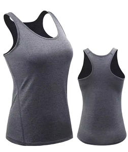 Latest Arrival Women Tank <b>Top</b> Spandex/Cotton Knitted Quick Dry Breathable Fitness Fashion Design Wholesale Price - Product Image 3